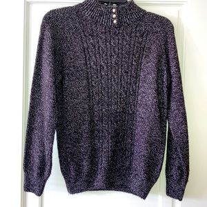 Karen Scott Blue crew neck sweater